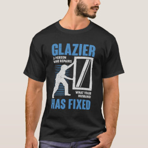Camiseta Regalo del instalador de vidrio de la ventana de l