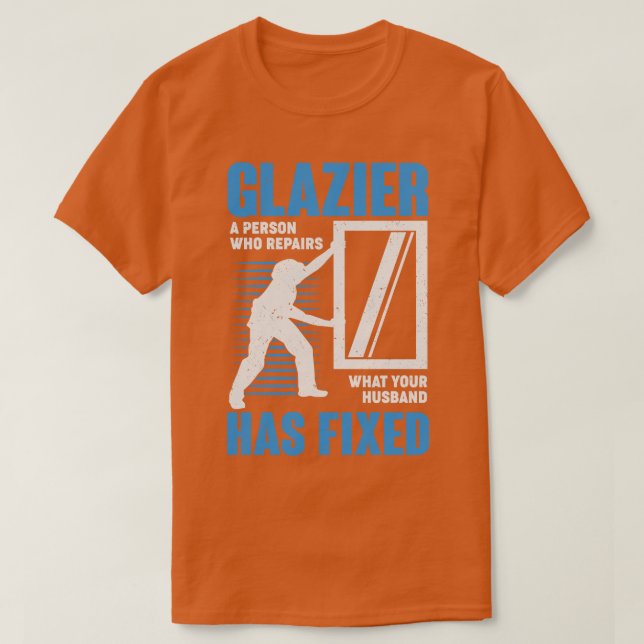 Camiseta Regalo del instalador de vidrio de la ventana de l (Diseño del anverso)