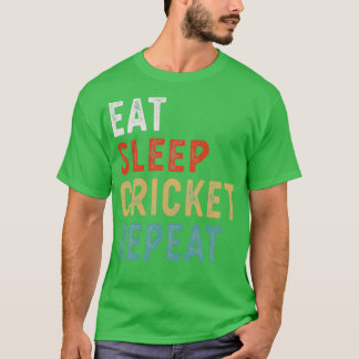 Camiseta Regalo del jugador de críquet repita el sueño