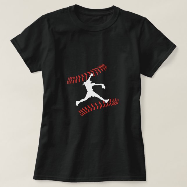 Camiseta Regalo del jugador de juego de básbol Chica Softba (Diseño del anverso)
