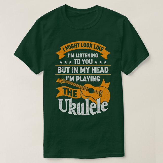 Camiseta Regalo del jugador de Ukulele por Instrumento dive (Diseño del anverso)