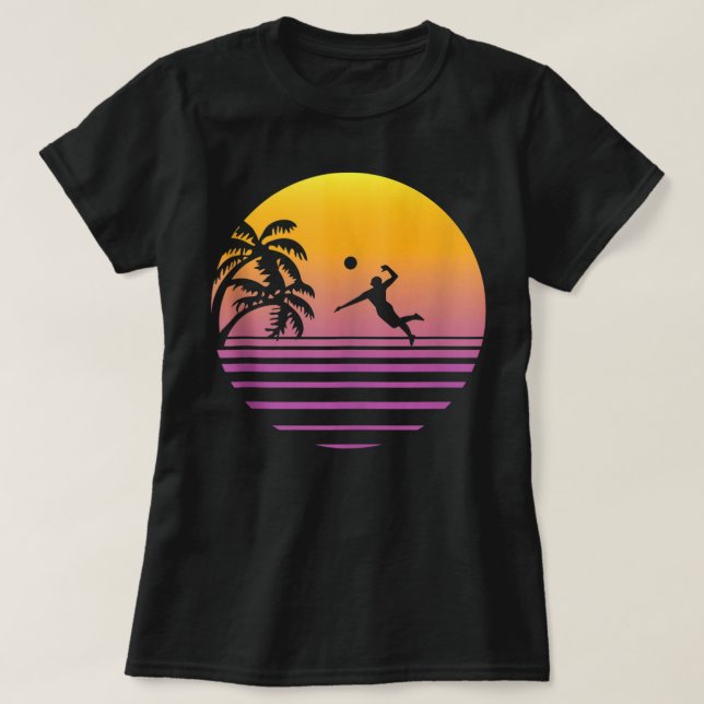 Camiseta Regalo del jugador de voleibol retro - Voley de pl (Diseño del anverso)