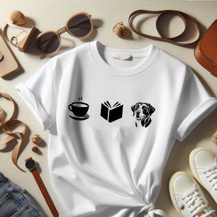 Camiseta Regalo del libro de café de Labrador para el amant