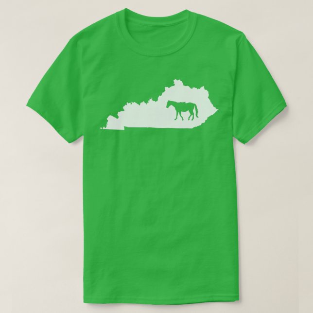 Camiseta Regalo del Mapa de Caballos de Kentucky para mujer (Diseño del anverso)