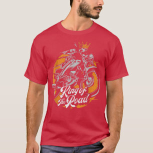 Camiseta Regalo del motociclista Skeleton King