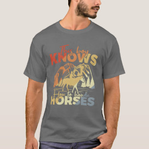 Camiseta Regalo del niño en equitación