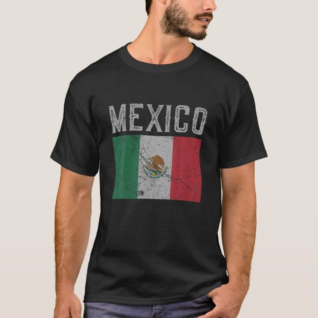 Camiseta Regalo del Orgullo de la Bandera Mexicana Vintage (Anverso)