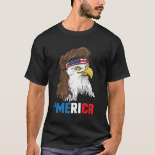 Camiseta Regalo del Orgullo de Mónica Patriótica Mullet Eag