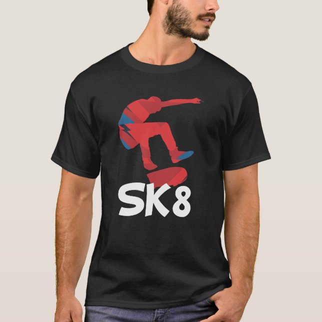 Camiseta Regalo del patinador del monopatín que anda en (Anverso)