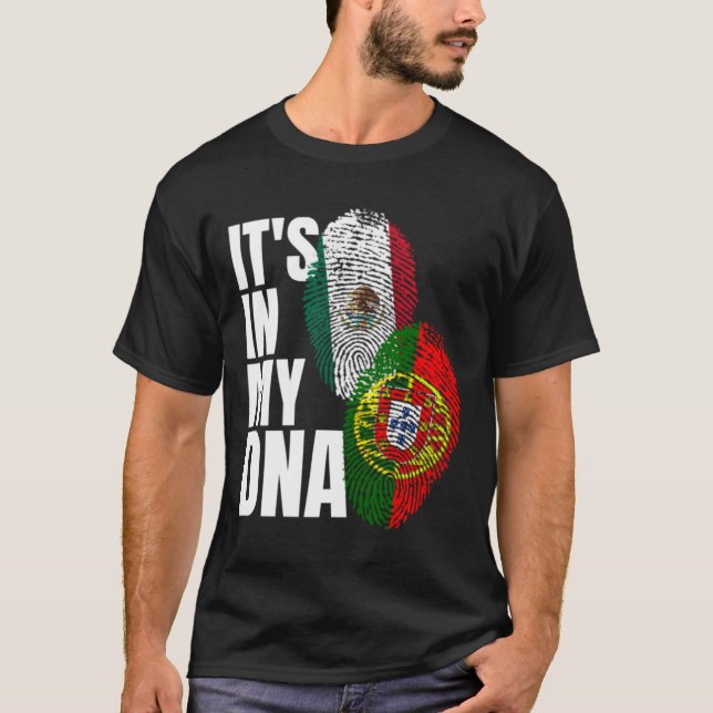 Camiseta Regalo Del Patrimonio De La Bandera Mezcla De ADN  (Anverso)