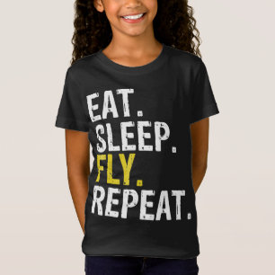 Camiseta Regalo del piloto de aviación de repetición de v