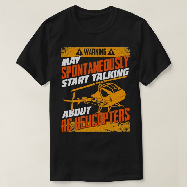 Camiseta Regalo del piloto de cobre RC de helicóptero model (Diseño del anverso)