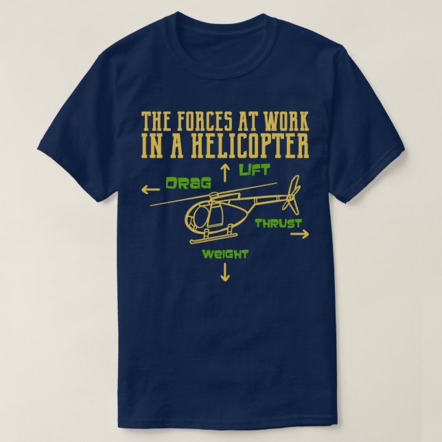 Camiseta Regalo del piloto de helicópteros  (Diseño del anverso)