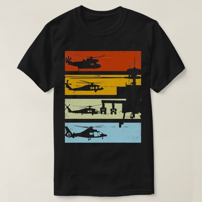 Camiseta Regalo del piloto de helicópteros de época (Diseño del anverso)
