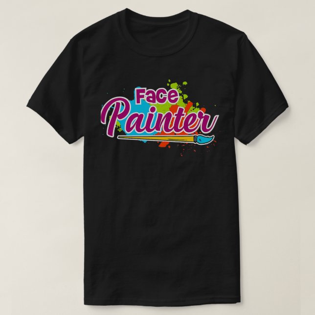 Camiseta Regalo del pintor facial para el artista de maquil (Diseño del anverso)