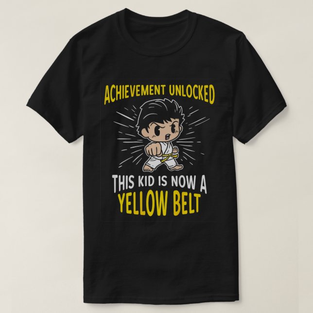 Camiseta Regalo del premio al cinturón amarillo para estudi (Diseño del anverso)