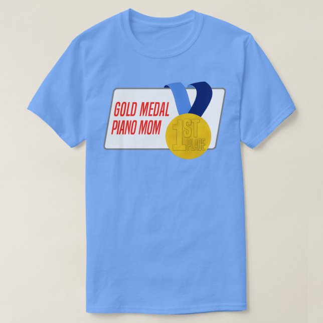 Camiseta Regalo del Premio Medalla de Oro de Piano Mom (Diseño del anverso)