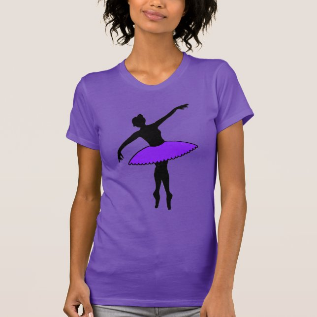 Camiseta Regalo del profesor de danza Purple Tutu Ballerina (Anverso)