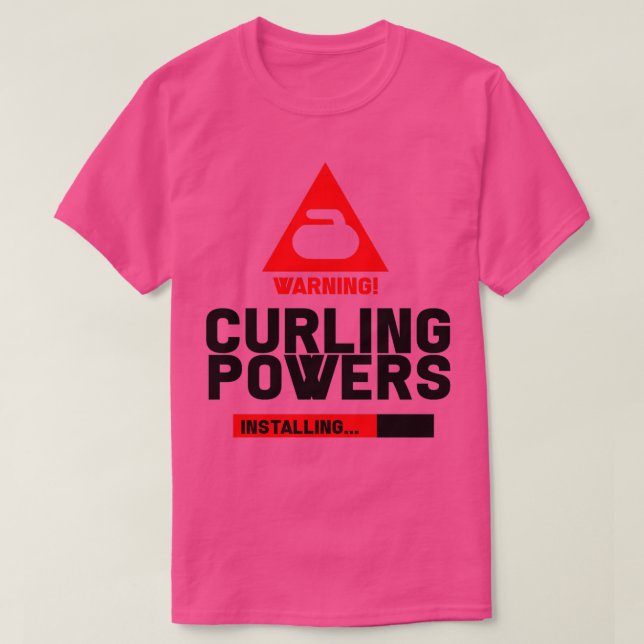 Camiseta Regalo del torneo de brote de piedras de curling d (Diseño del anverso)