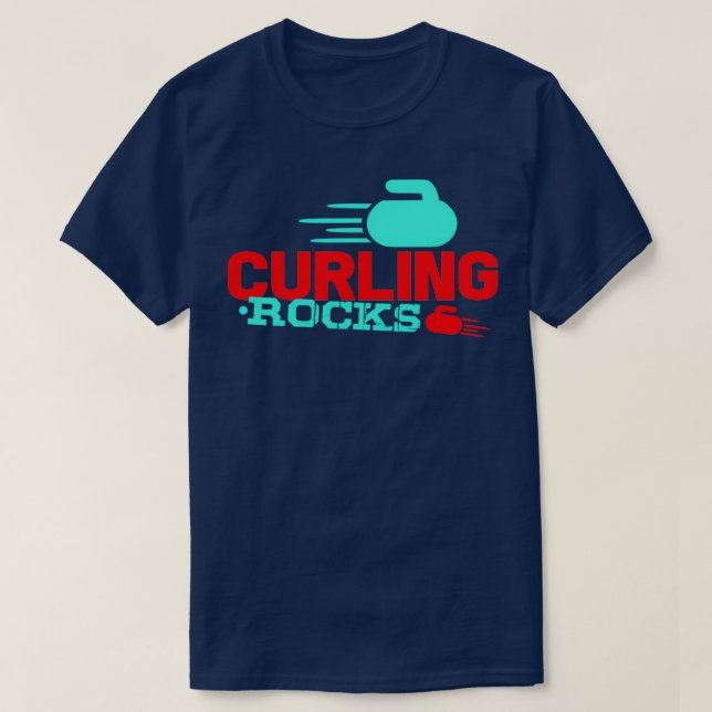 Camiseta Regalo del torneo de brote de piedras de curling d (Diseño del anverso)