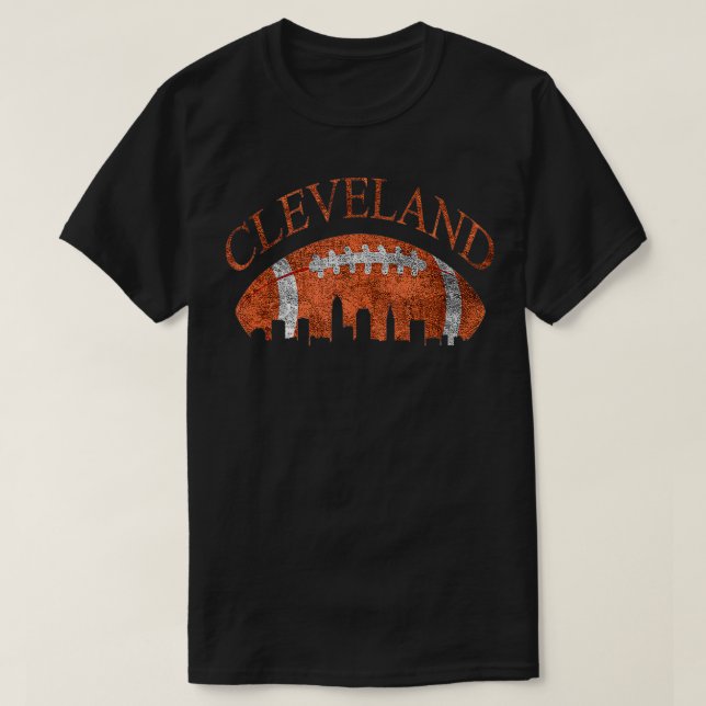 Camiseta Regalo del Vintage Downtown Ohio Skyline (Diseño del anverso)