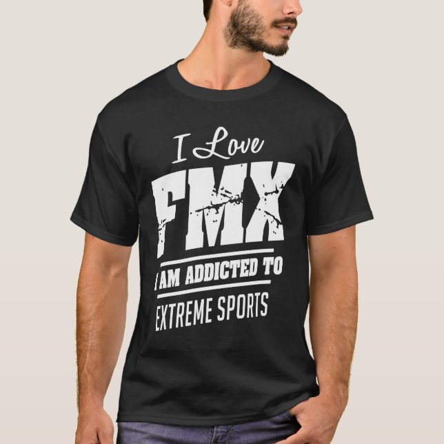 Camiseta Regalo deportivo de Motocross T Shirt FMX (Anverso)
