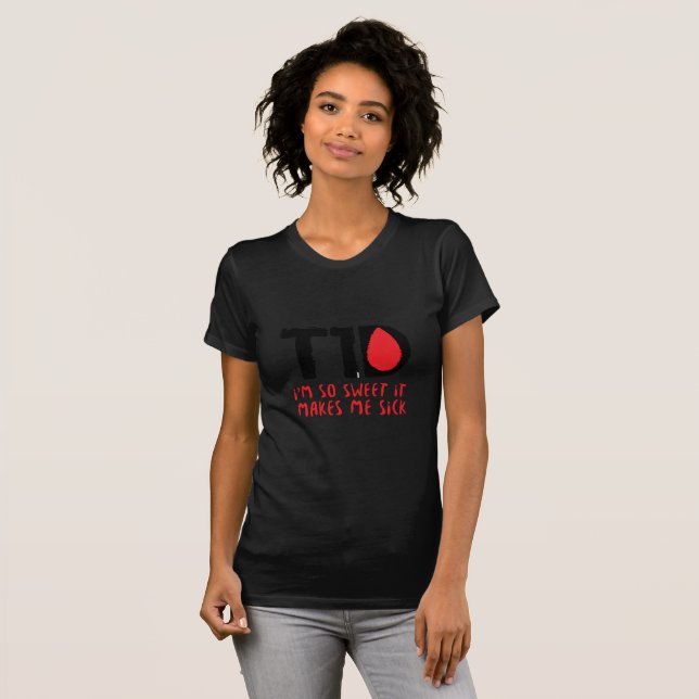 Camiseta Regalo diabético de la diabetes de T1D (Anverso completo)