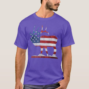 Camiseta Regalo divertido de caza de alces americanos toro