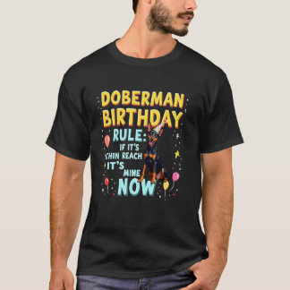 Camiseta Regalo divertido de cumpleaños Doberman Pinscher P