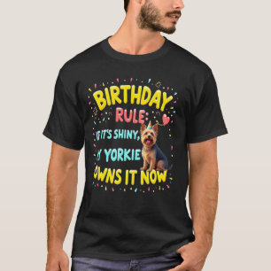 Camiseta Regalo Divertido de Cumpleaños para Perro Yorkshir