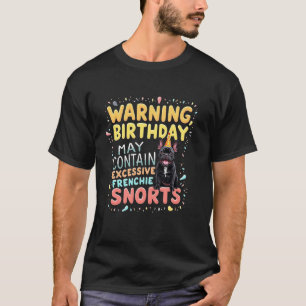 Camiseta Regalo divertido de cumpleaños perro Bulldog Franc