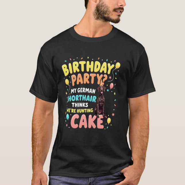 Camiseta Regalo Divertido de Cumpleaños Perro Pointer de Pe (Anverso)