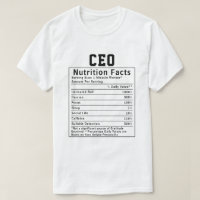 Regalo divertido de datos nutricionales para CEO l