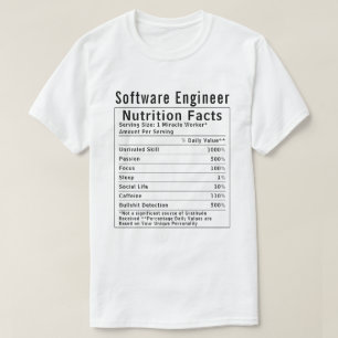 Camiseta Regalo divertido de datos nutricionales para ingen