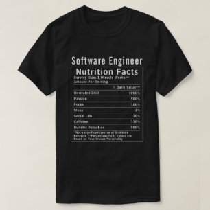 Camiseta Regalo divertido de datos nutricionales para ingen