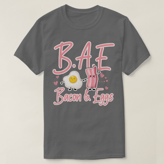 Camiseta Regalo divertido de desayuno con tocino y huevos B (Diseño del anverso)