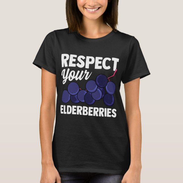 Camiseta Regalo divertido de Elderberry Fruit Pun (Anverso)