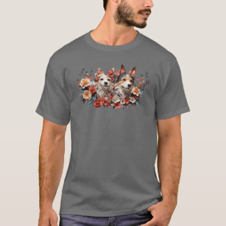 Camiseta regalo divertido de Flores de perro