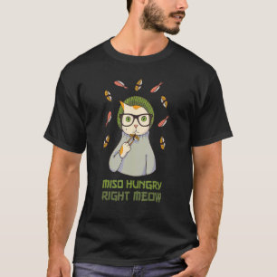 Camiseta Regalo divertido de gato lindo comiendo sushi Sopa