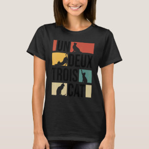 Camiseta Regalo divertido de gato Un Deux Trois Gato genial