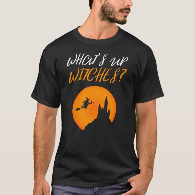 Camiseta ¿Regalo divertido de Halloween - cuál está encima (Anverso)
