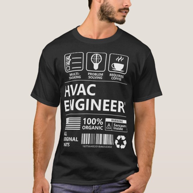 Camiseta Regalo divertido de ingeniero de HVAC (Anverso)