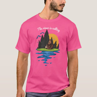 Camiseta Regalo divertido de kayak y camping Arte regalo