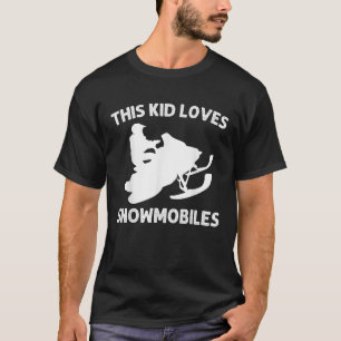 Camiseta Regalo divertido de moto de nieve para niños y niñ