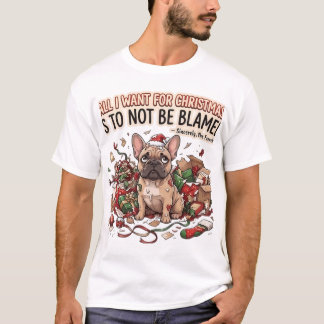 Camiseta Regalo divertido de Navidad para Bulldog Francés