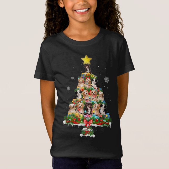 Camiseta Regalo divertido de Perro Perro de la Navidad Haba (Anverso)