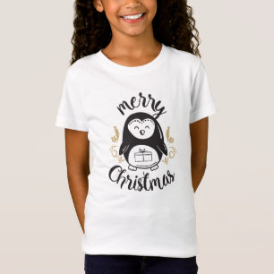 Camiseta Regalo divertido de pingüino de Navidad feliz para