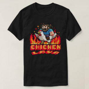 Camiseta Regalo divertido de pollos mineros de lava para ju