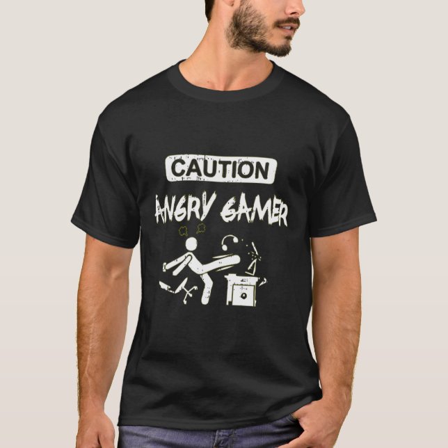 Camiseta Regalo divertido de videojuego para jugador enfada (Anverso)