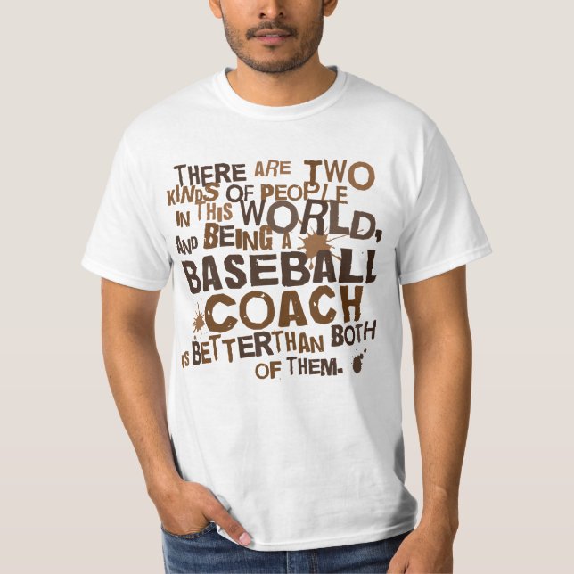 Camiseta Regalo (divertido) del entrenador de béisbol (Anverso)